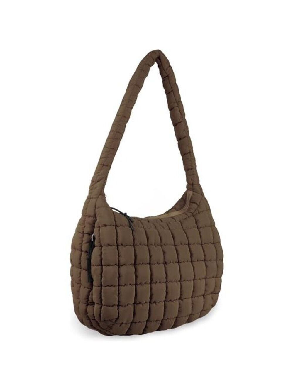 Quilted Puffer Tote Bag for Women Lightweight Nylon Crossbody Shoulder Purse